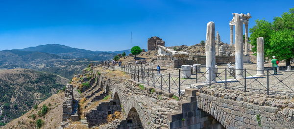 Panoramic view of historic building against sky