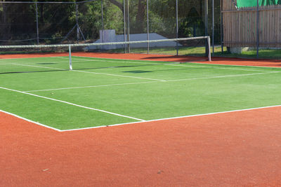 View of tennis court