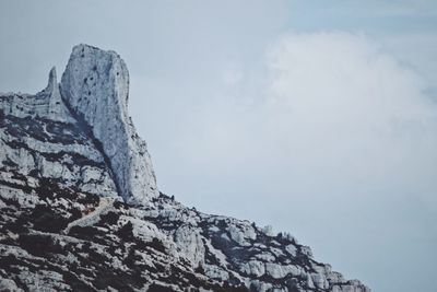 Low angle view of mountain against sky