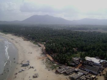 High angle view of landscape against sky