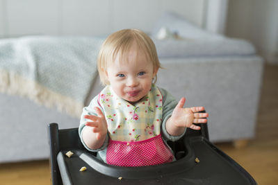 Portrait of cute baby girl