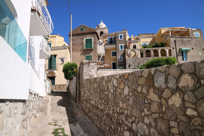 Panoramic view of the village of nerano, on the coast of sorrento, italy.