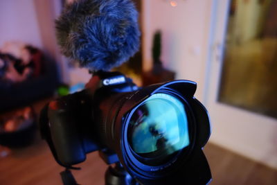Close-up of camera
