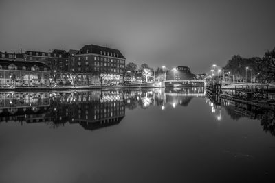 Trollhättan's town in the evening in winter