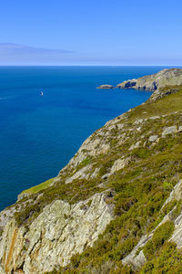 View from south stacks on anglesey, close to holyhead, north wales.