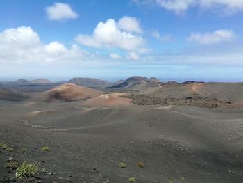 Scenic view of desert against sky