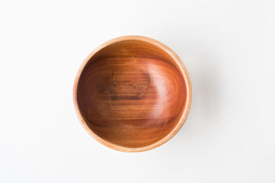 High angle view of coffee against white background