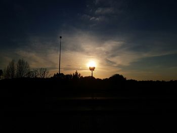 Silhouette of trees at sunset