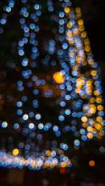 Defocused image of illuminated lights