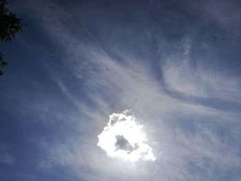 Low angle view of clouds in sky