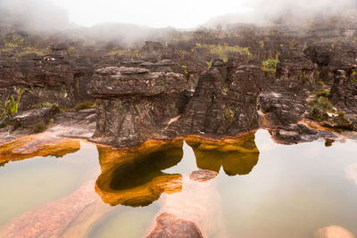 Rock formations in water