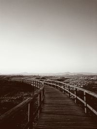 Boardwalk leading to sea