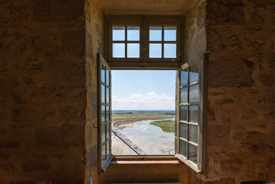 Scenic view from mont saint michel