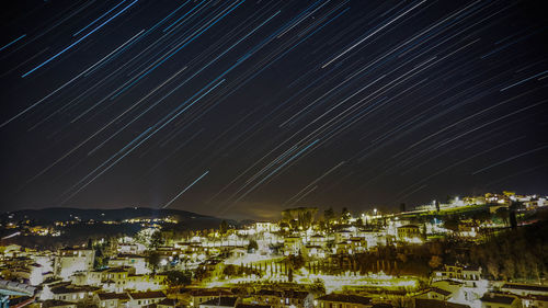 Panoramic view of chianti - startrails