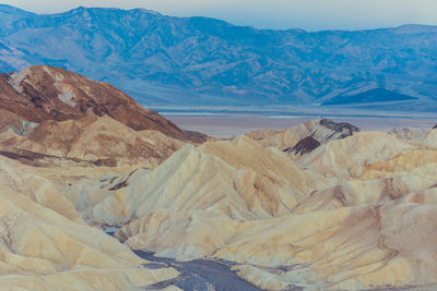 Scenic view of arid landscape against sky