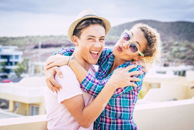 Portrait of a smiling young couple