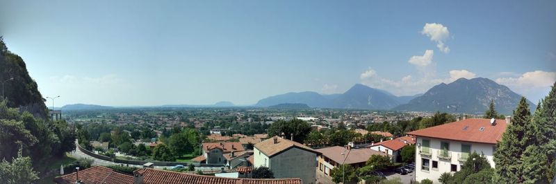 Panoramic shot of townscape against sky