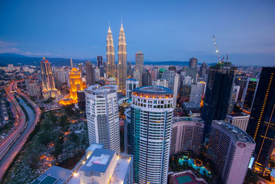 Aerial view of kuala lumpur