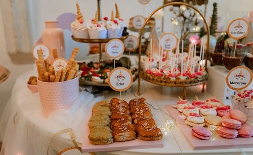 Various food on table