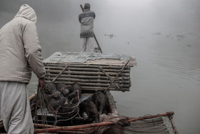 Otter fishing