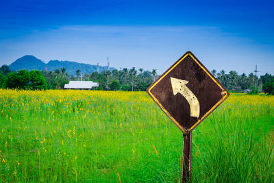 View of agricultural field against sky