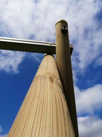 Low angle view of factory against sky