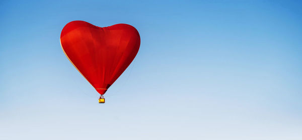 Low angle view of hot air balloon against sky