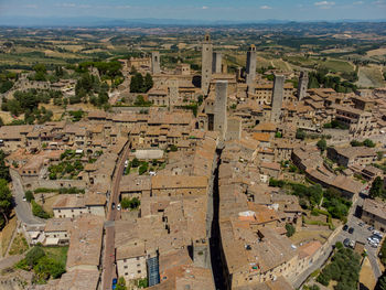High angle view of cityscape