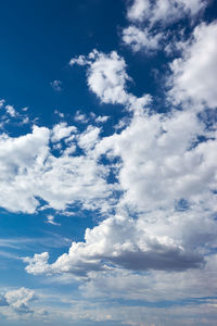 Low angle view of clouds in sky