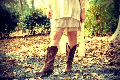 Woman standing in park