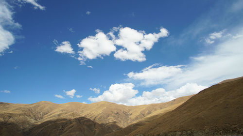 Scenic view of arid landscape against sky