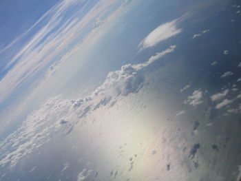 Aerial view of sea against sky