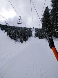 Scenic view of snow covered mountain against sky