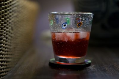 Close-up of drink on table