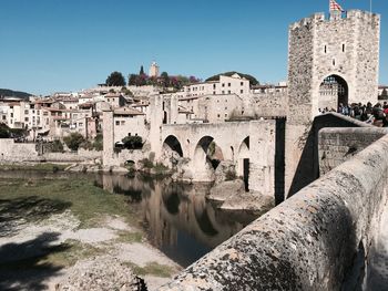 View of castle against clear sky