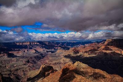 Aerial view of dramatic landscape