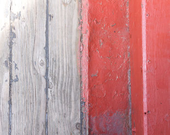 Full frame shot of red wood