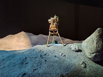 Low angle view of rock formation on land