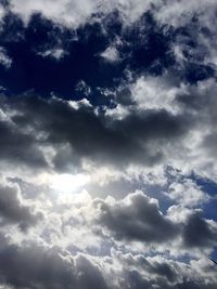 Low angle view of clouds in sky