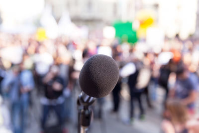 Close-up of crowd