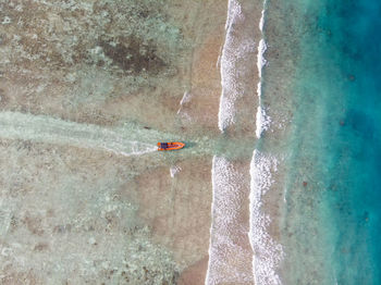 High angle view of sea