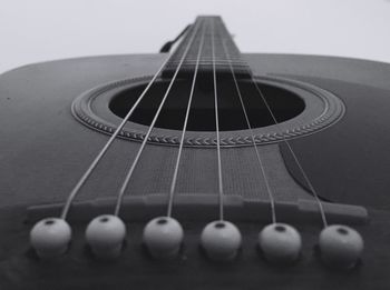 Low angle view of guitar
