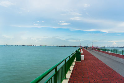 View of sea against cloudy sky