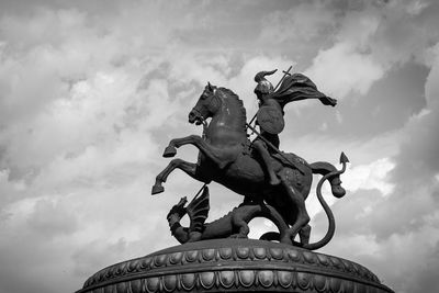 Low angle view of statue