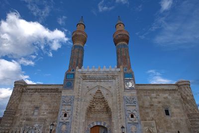 Low angle view of historical building against sky