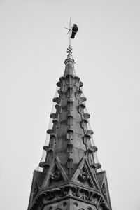 Low angle view of tower against clear sky