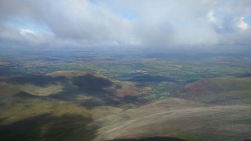 Aerial view of landscape against sky