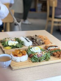 Close-up of food on table