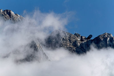 Panoramic view of majestic mountains against sky