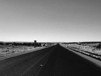 Road against clear sky